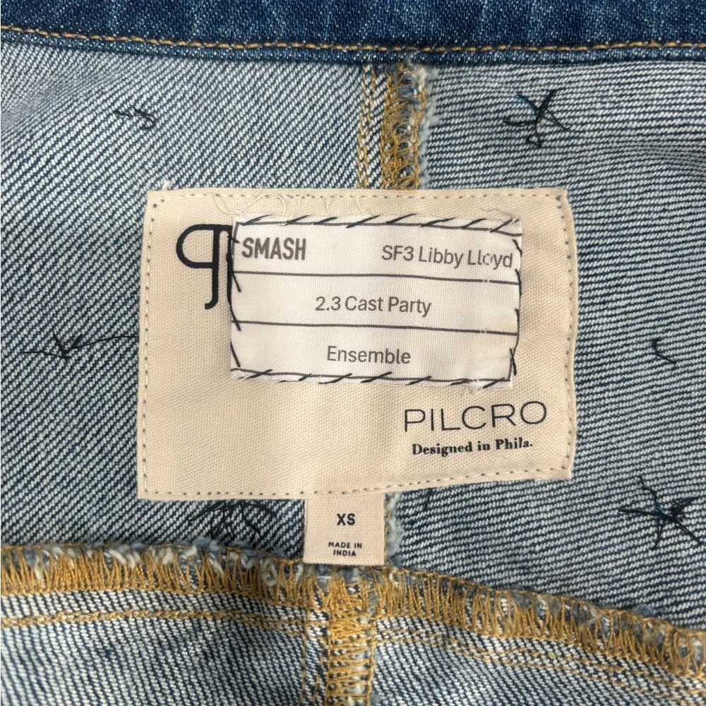 Pilcro Dark Blue Embellished Jean Jacket - Picture 10 of 11